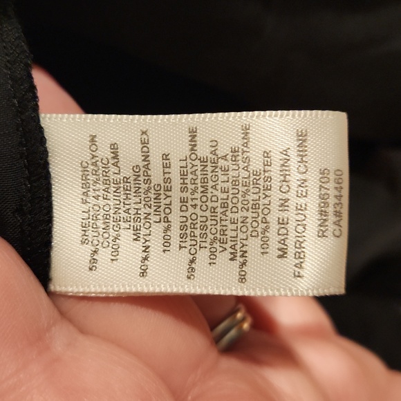 ⭕️ PRICE FIRM Rebecca Taylor Lamb Leather Panel Strapless Black Dress Size 2 - Picture 6 of 8